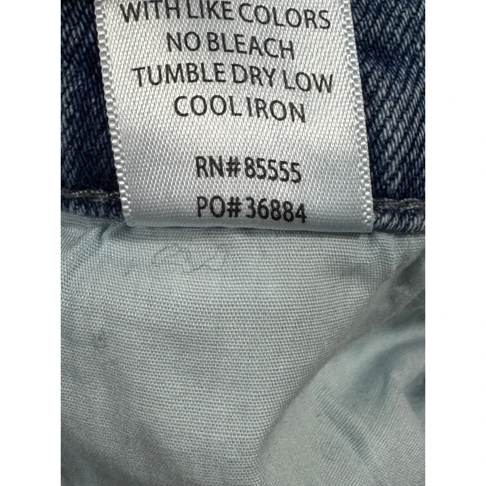 Pistola Womens Lana High Rise Ultra Wide Leg Raw Hem Blue Jeans 27 Meas: 27x26.5